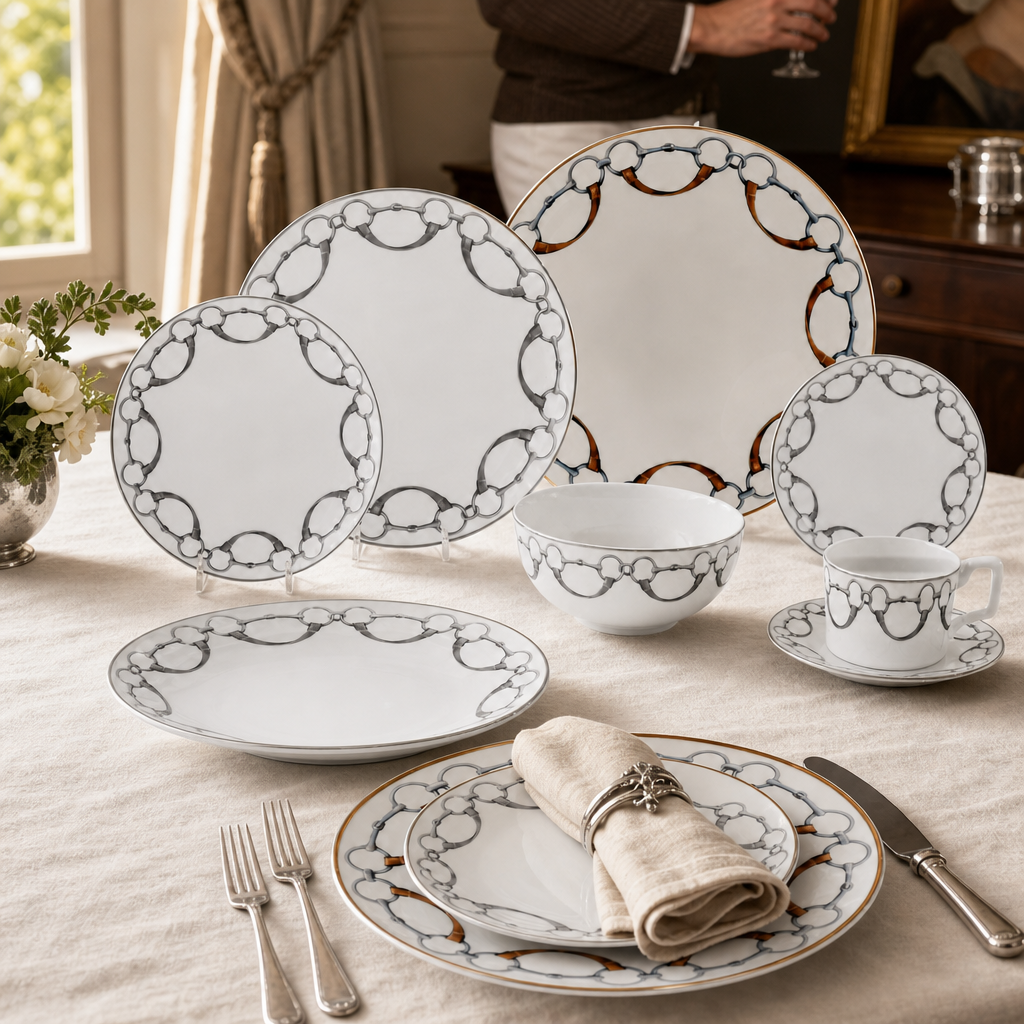 Wellington Bit Pattern Bone China Round Charger Plate 6