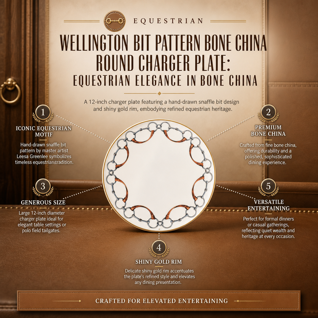 Wellington Bit Pattern Bone China Round Charger Plate 8