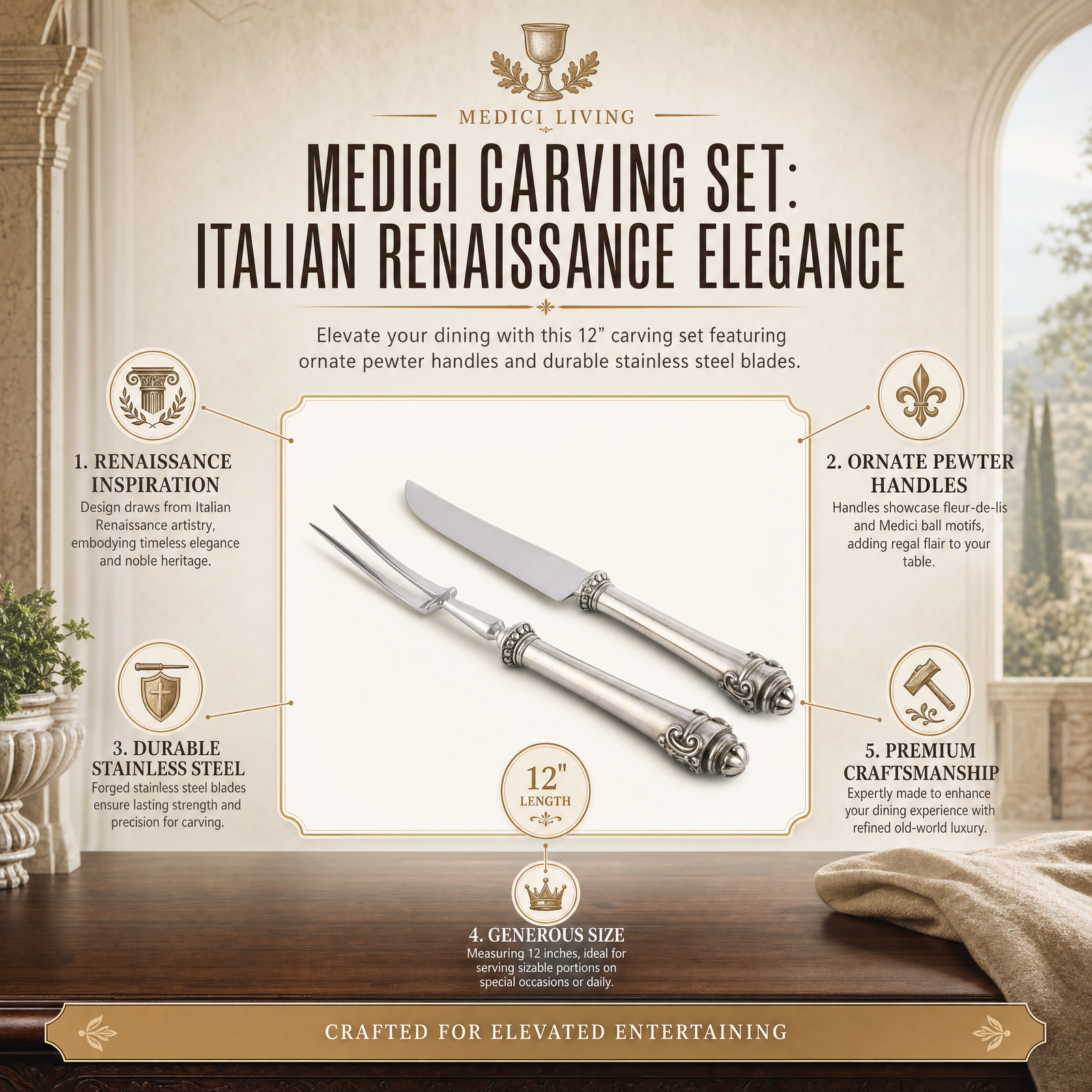 Medici Carving Set 11