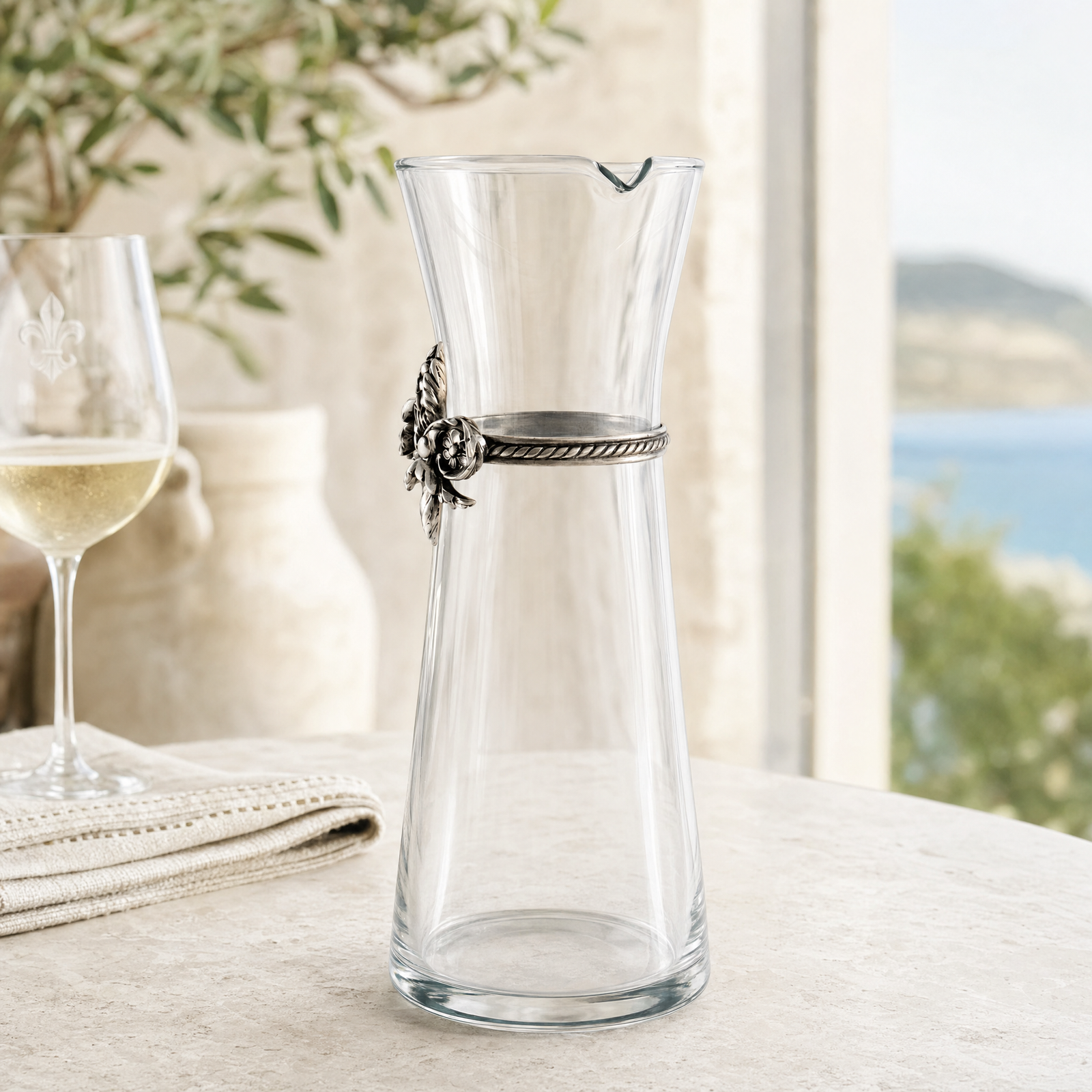 Fleur De Lis Wine Carafe 4