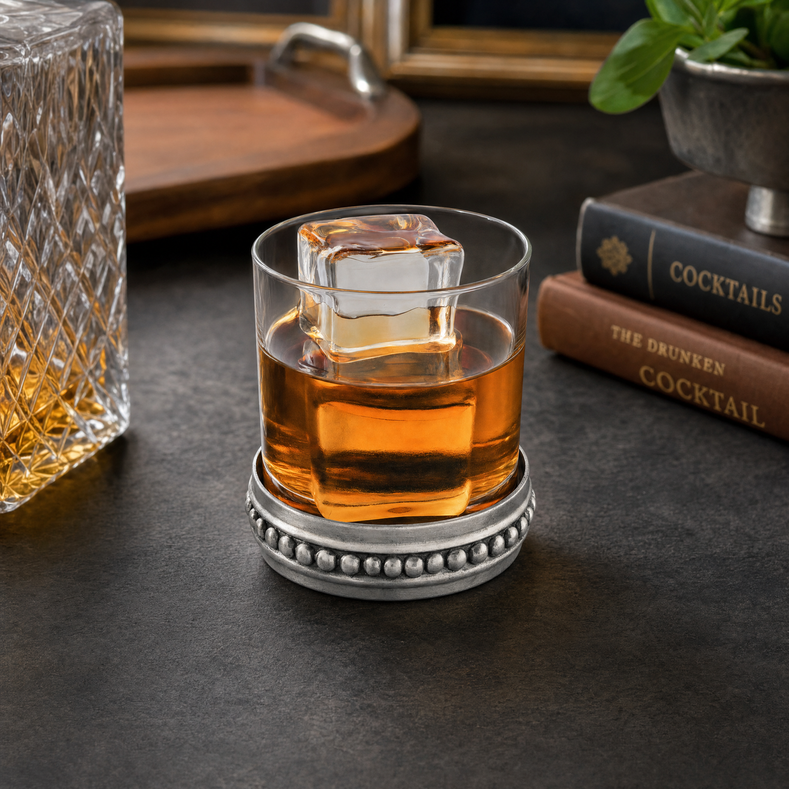Medici Beading Double Old Fashion Bar Glass 1