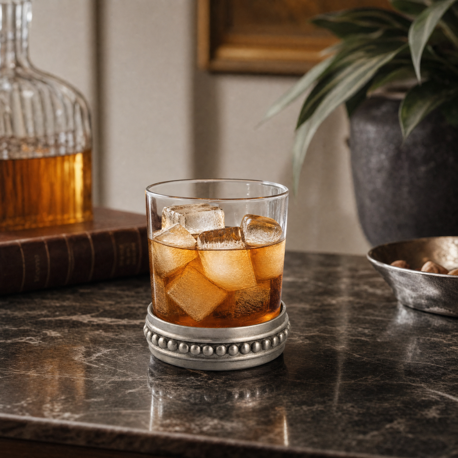 Medici Beading Double Old Fashion Bar Glass 3
