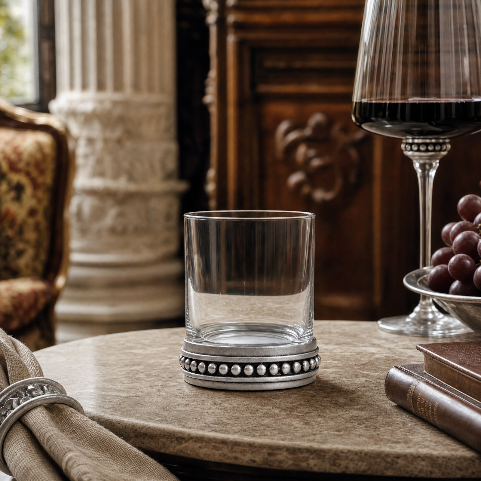 Medici Beading Double Old Fashion Bar Glass 9