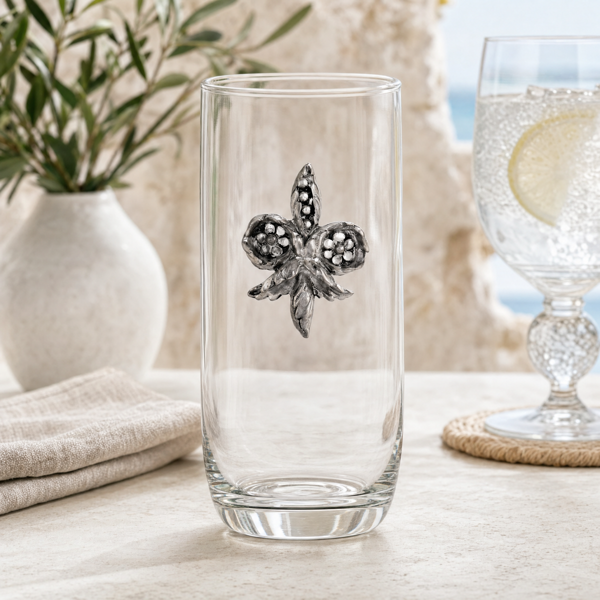 Fleur De Lis Ice Tea Glass 3