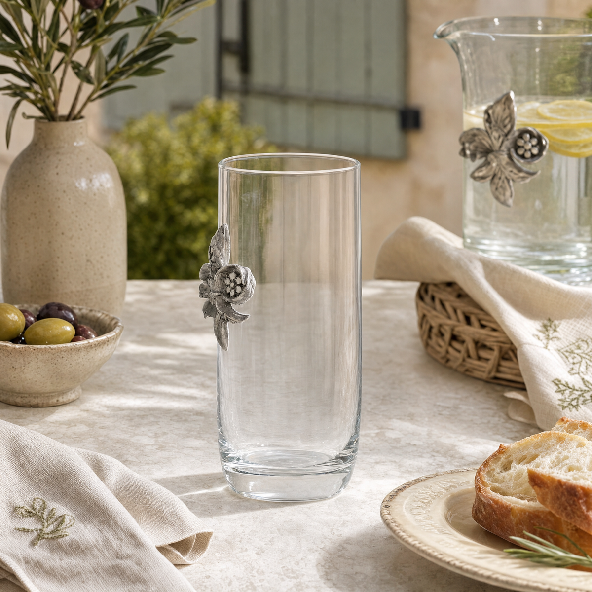 Fleur De Lis Ice Tea Glass 7