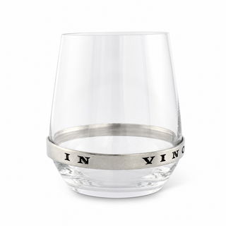 In Vino Veritas Stemless Red Wine Glass