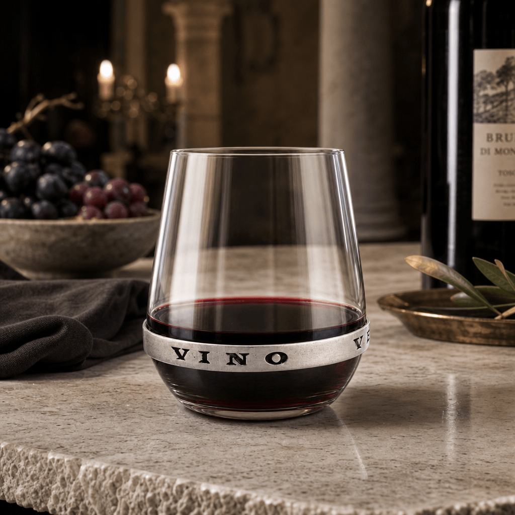 In Vino Veritas Stemless Red Wine Glass 7