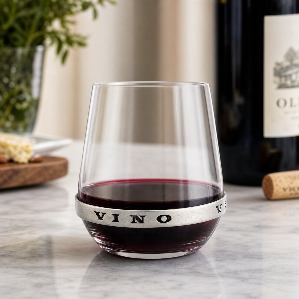 In Vino Veritas Stemless Red Wine Glass 10