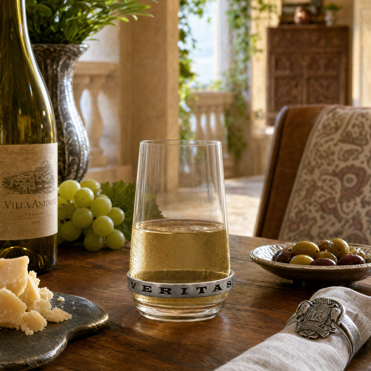 In Vino Veritas Stemless White Wine Glass 8