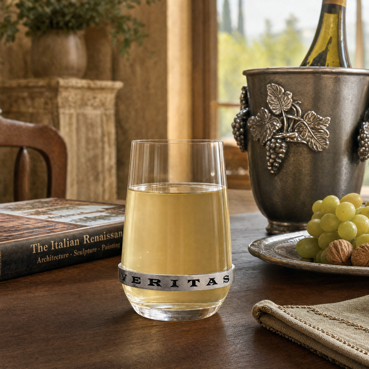 In Vino Veritas Stemless White Wine Glass 9