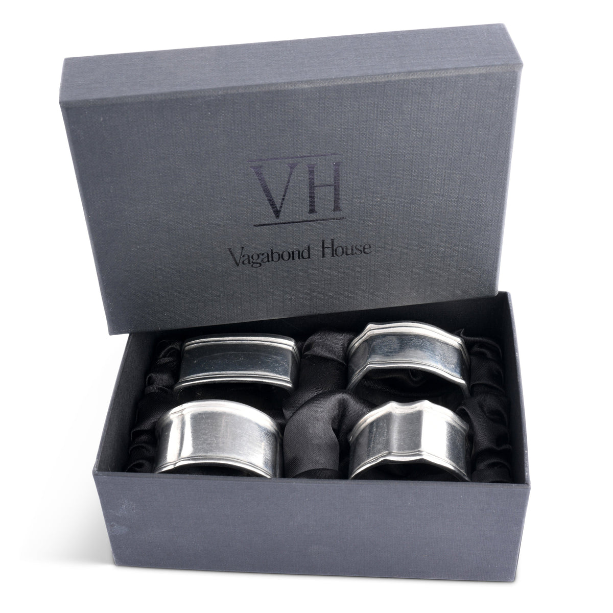 Pewter Classic Napkin Ring Set (4)