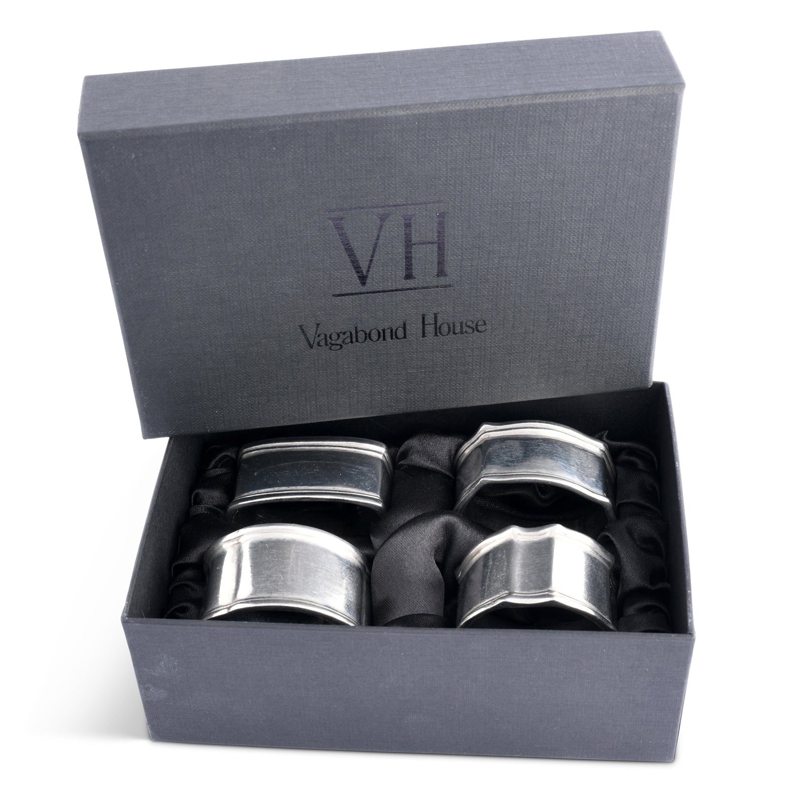 Pewter Classic Napkin Ring Set (4)