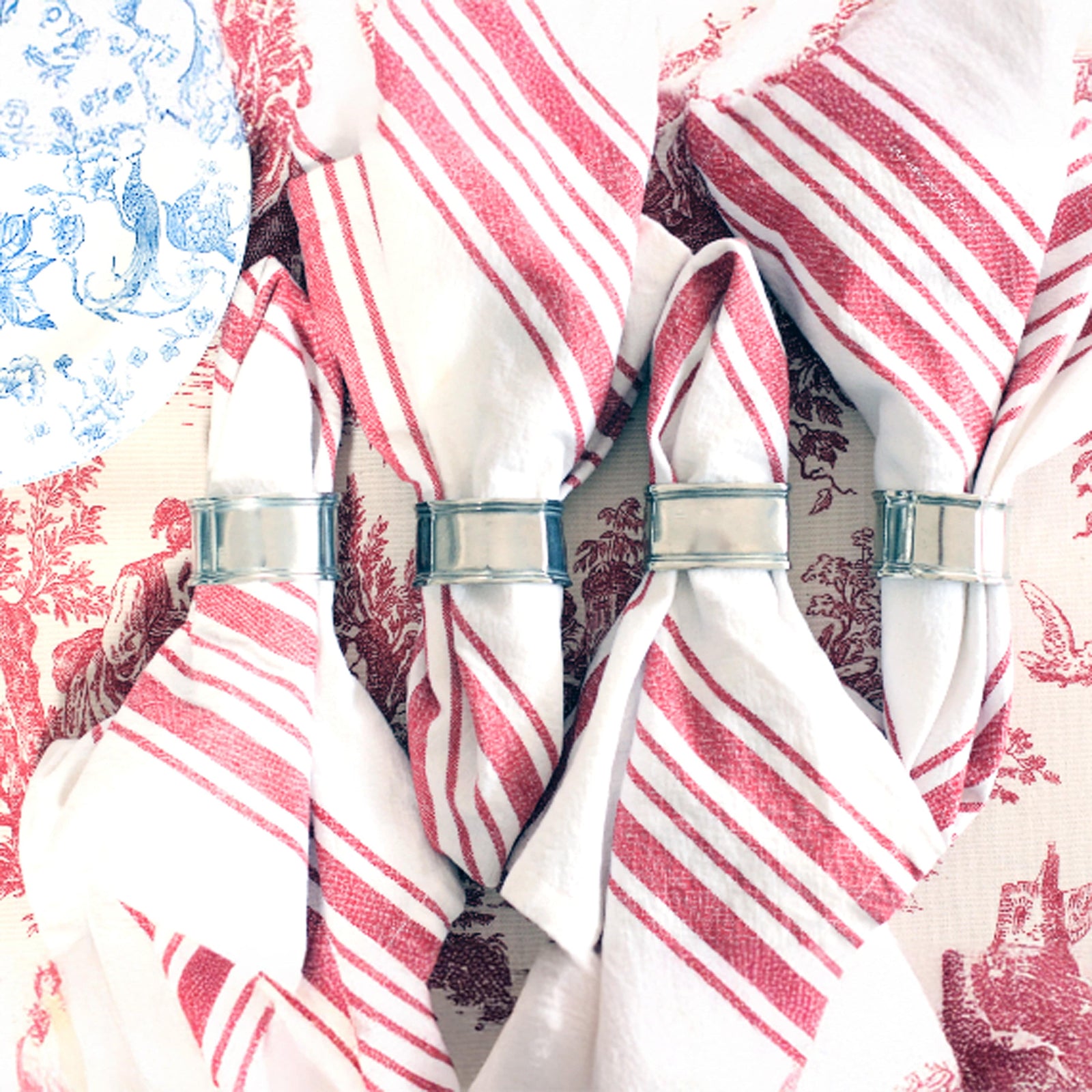 Pewter Classic Napkin Ring Set (4)