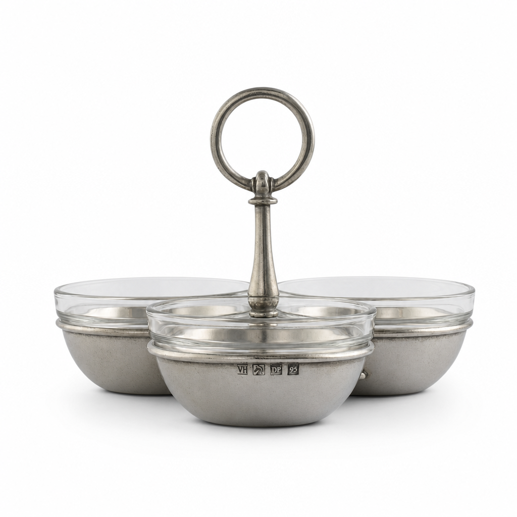 Pewter Condiment Trio 1