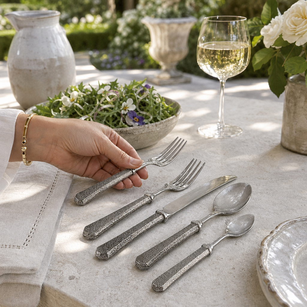 Hammered Flatware Set 5