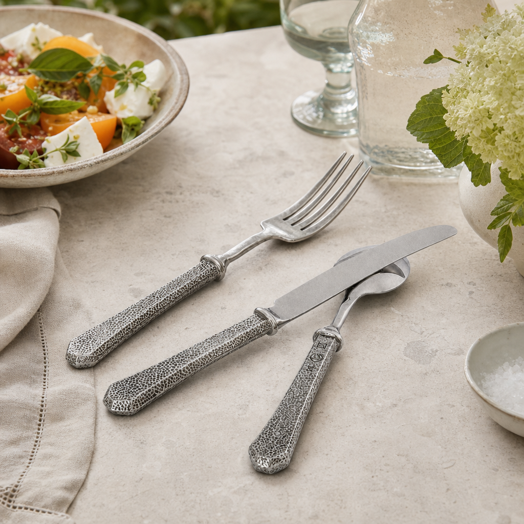 Hammered Flatware Set 6