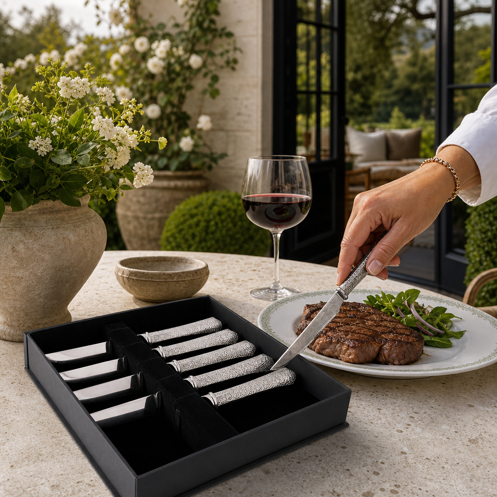 Hammered Steak Knife Set 6