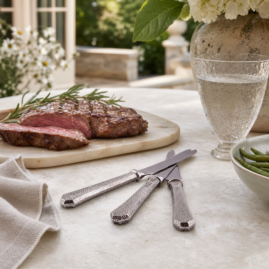 Hammered Steak Knife Set 8