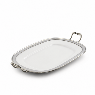 Rectangle Tray Porcelain with Handles