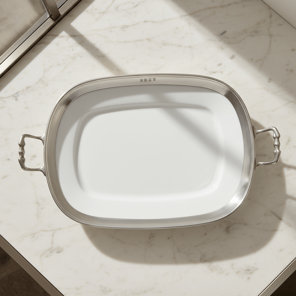 Rectangle Tray Porcelain with Handles