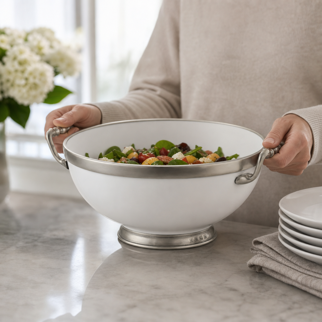 Serving Bowl Porcelain with Handles 10