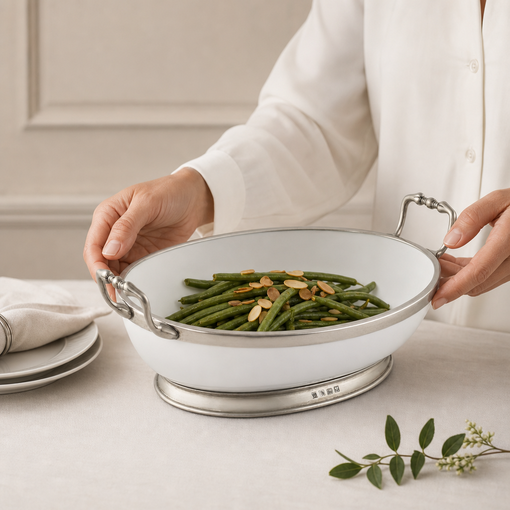 Oval Bowl Porcelain with Handles 10