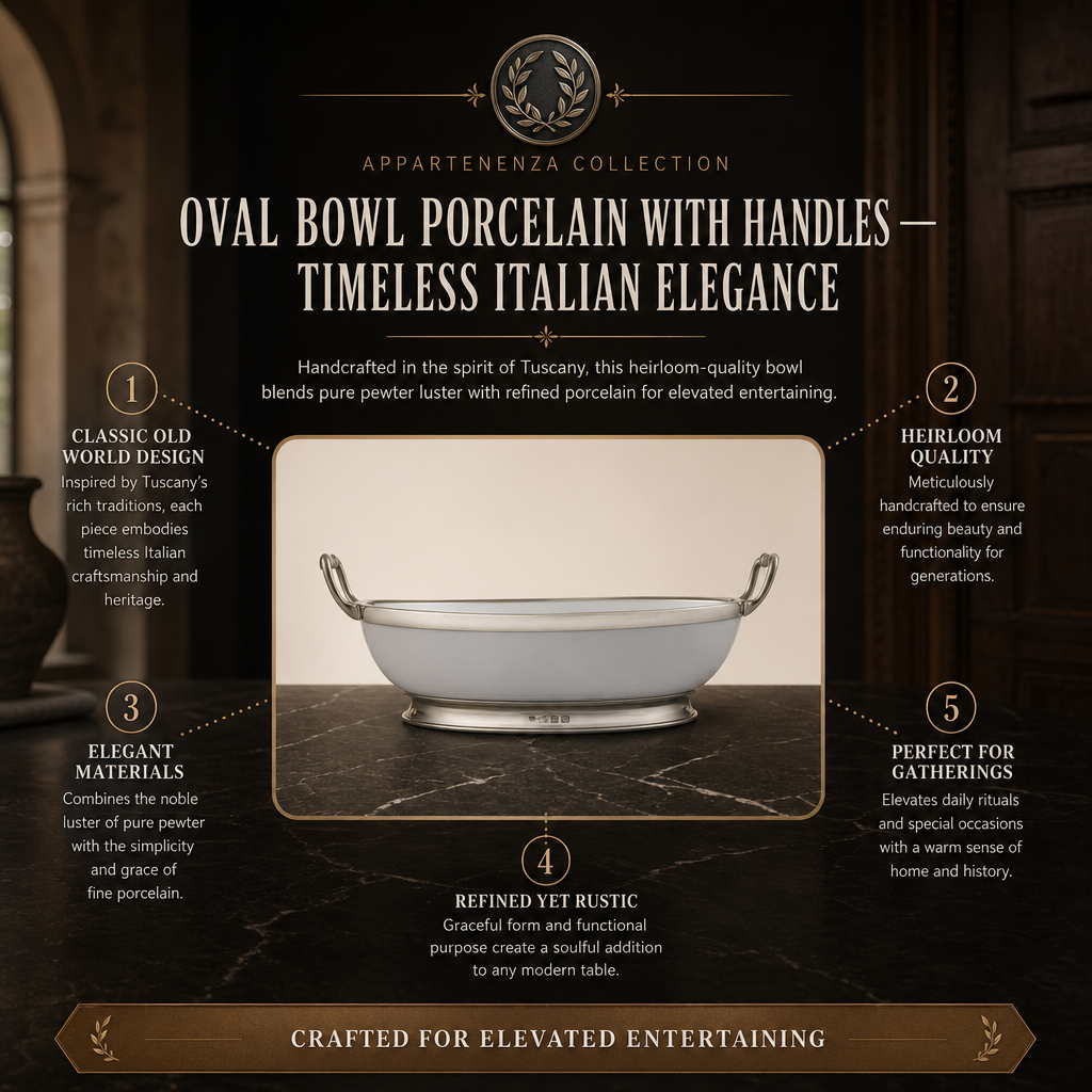 Oval Bowl Porcelain with Handles 11