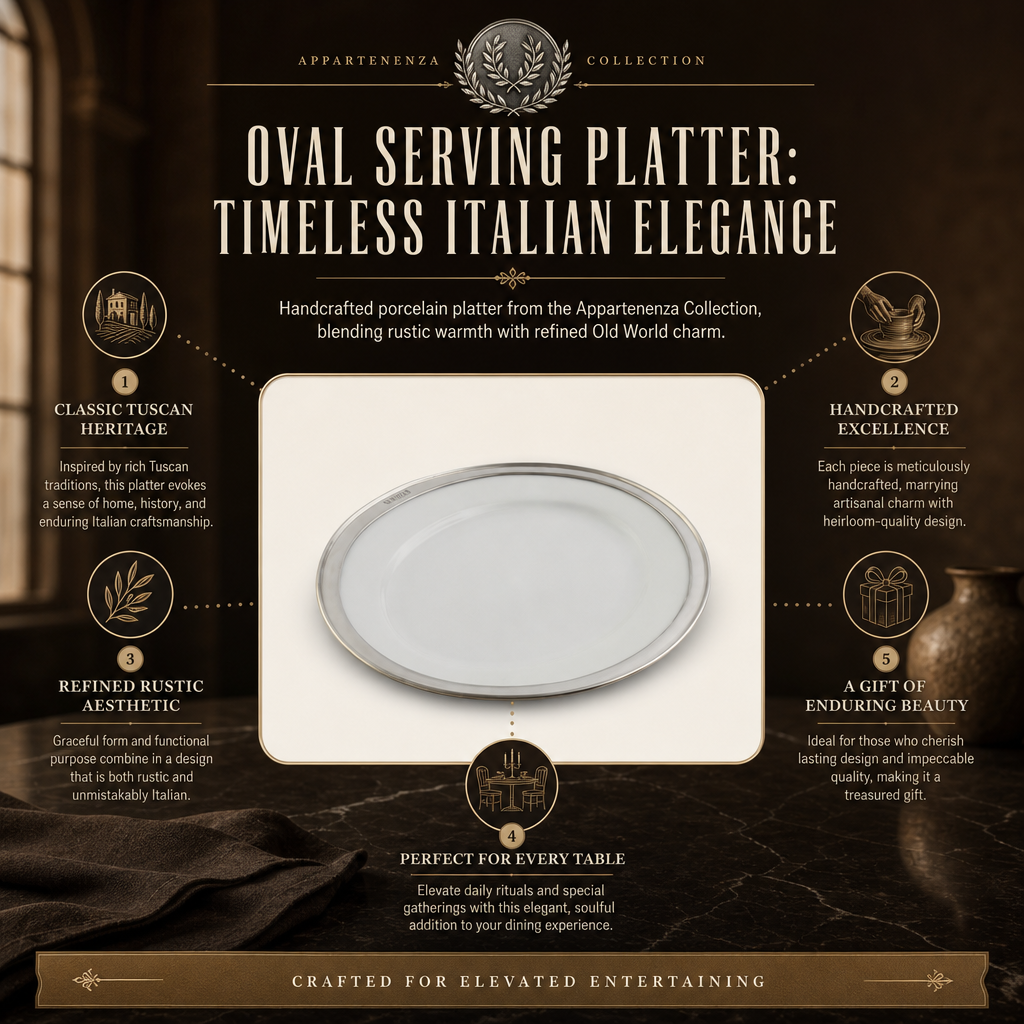 Oval Serving Platter Porcelain Med 11