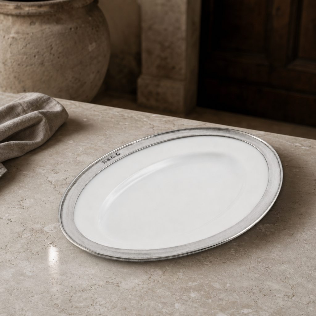 Oval Serving Platter Porcelain Small 2