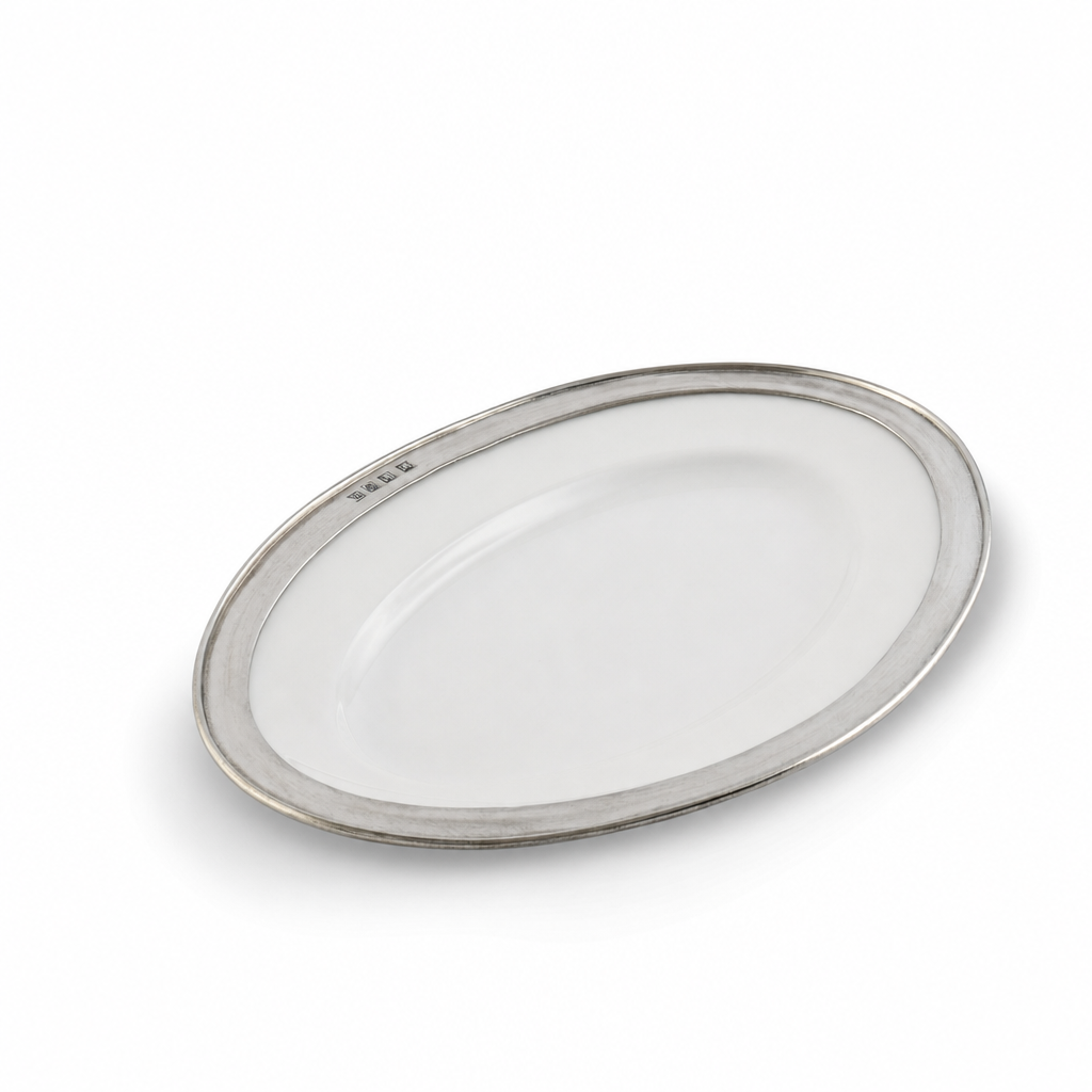 Oval Serving Platter Porcelain Small 1