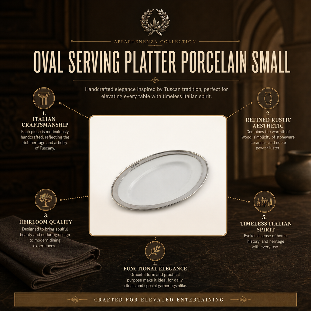 Oval Serving Platter Porcelain Small