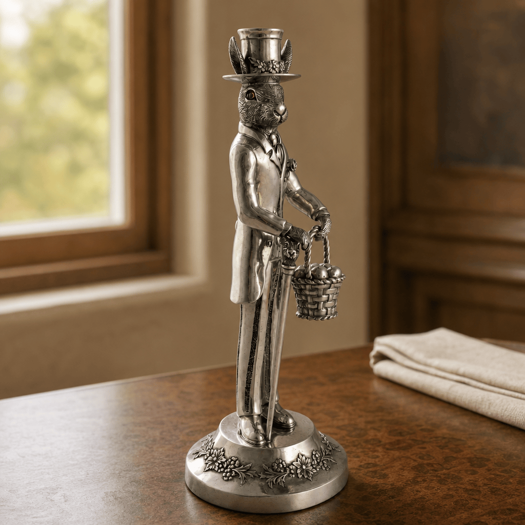 Gentleman Hare Tall Candlestick 1