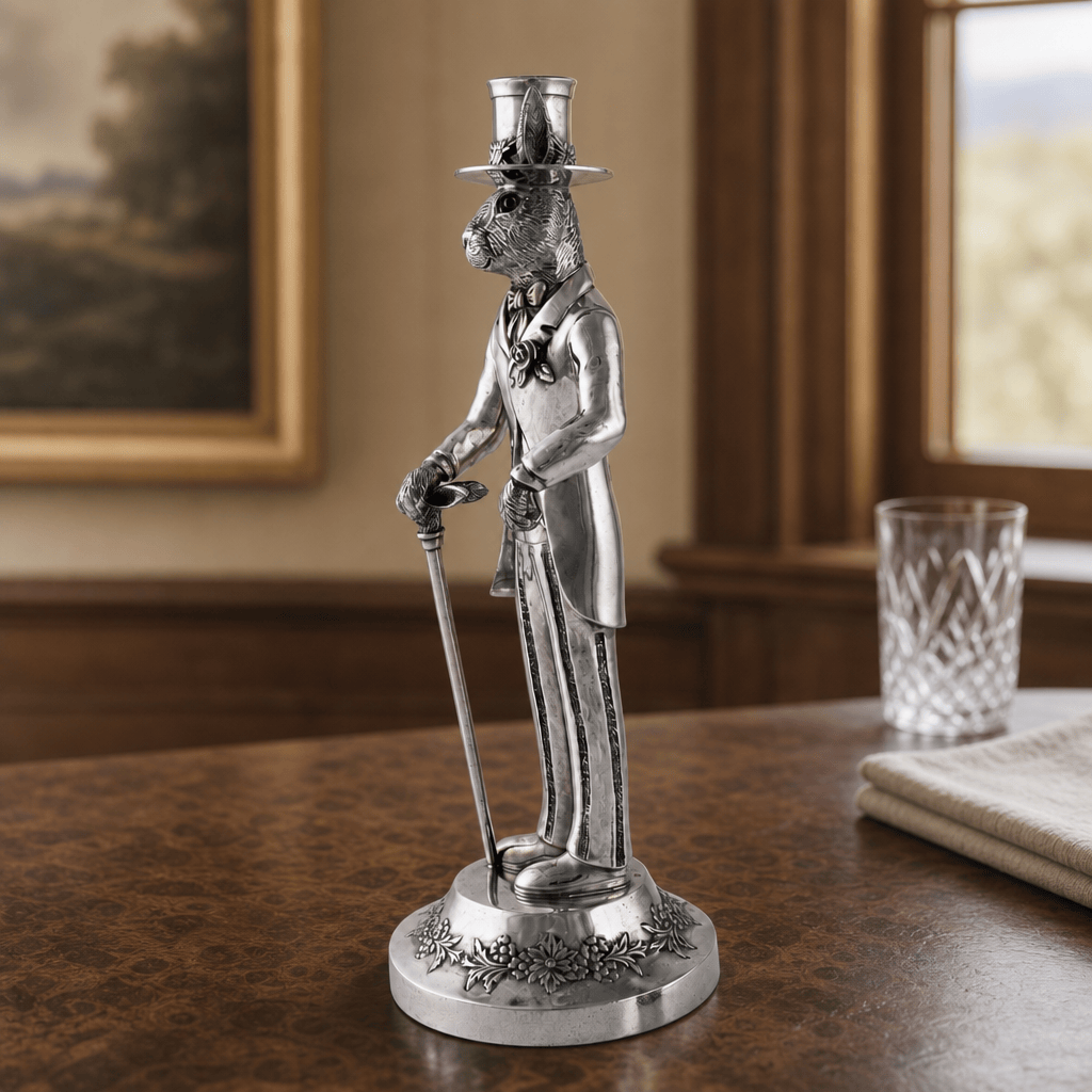 Gentleman Hare Tall Candlestick 3
