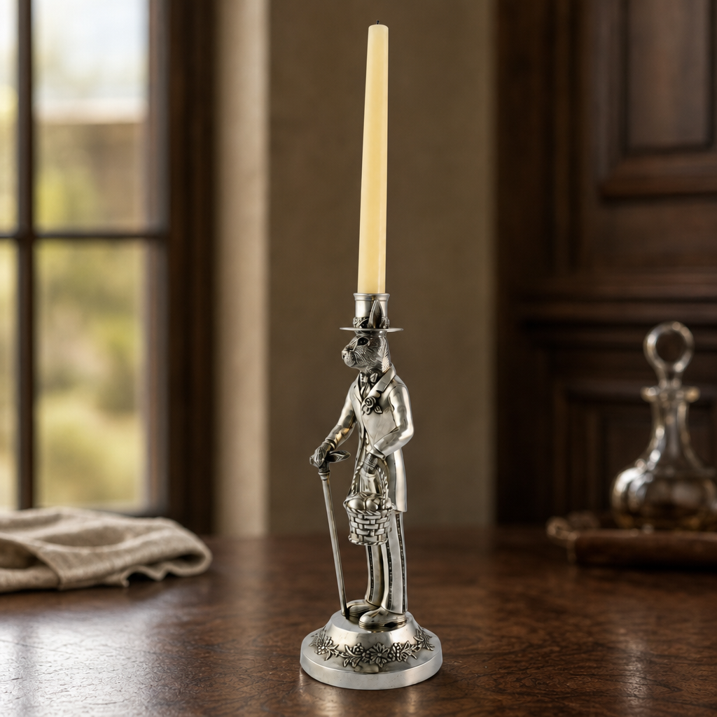 Gentleman Hare Tall Candlestick 5
