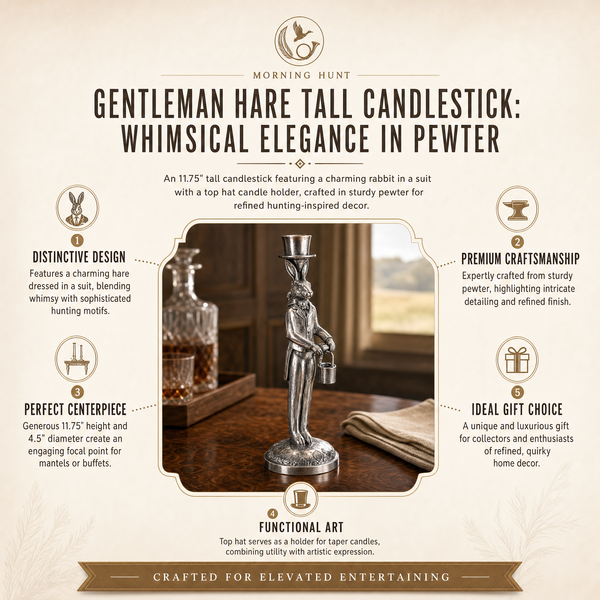 Gentleman Hare Tall Candlestick 1