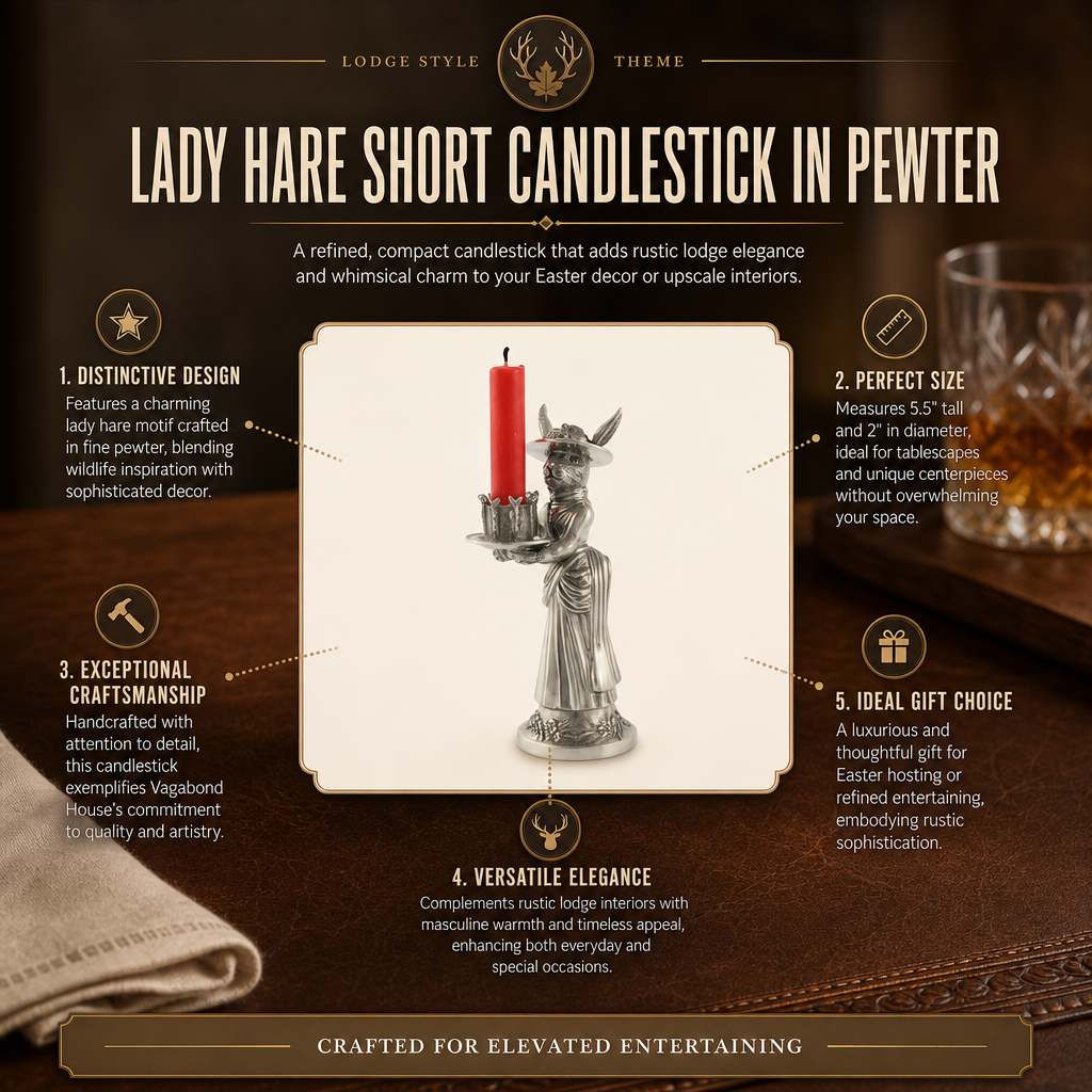 Lady Hare Short Candlestick 8
