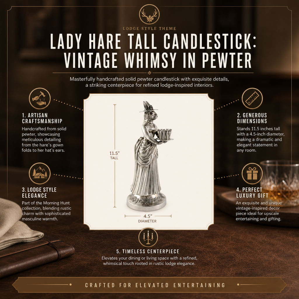Lady Hare Tall Candlestick 10