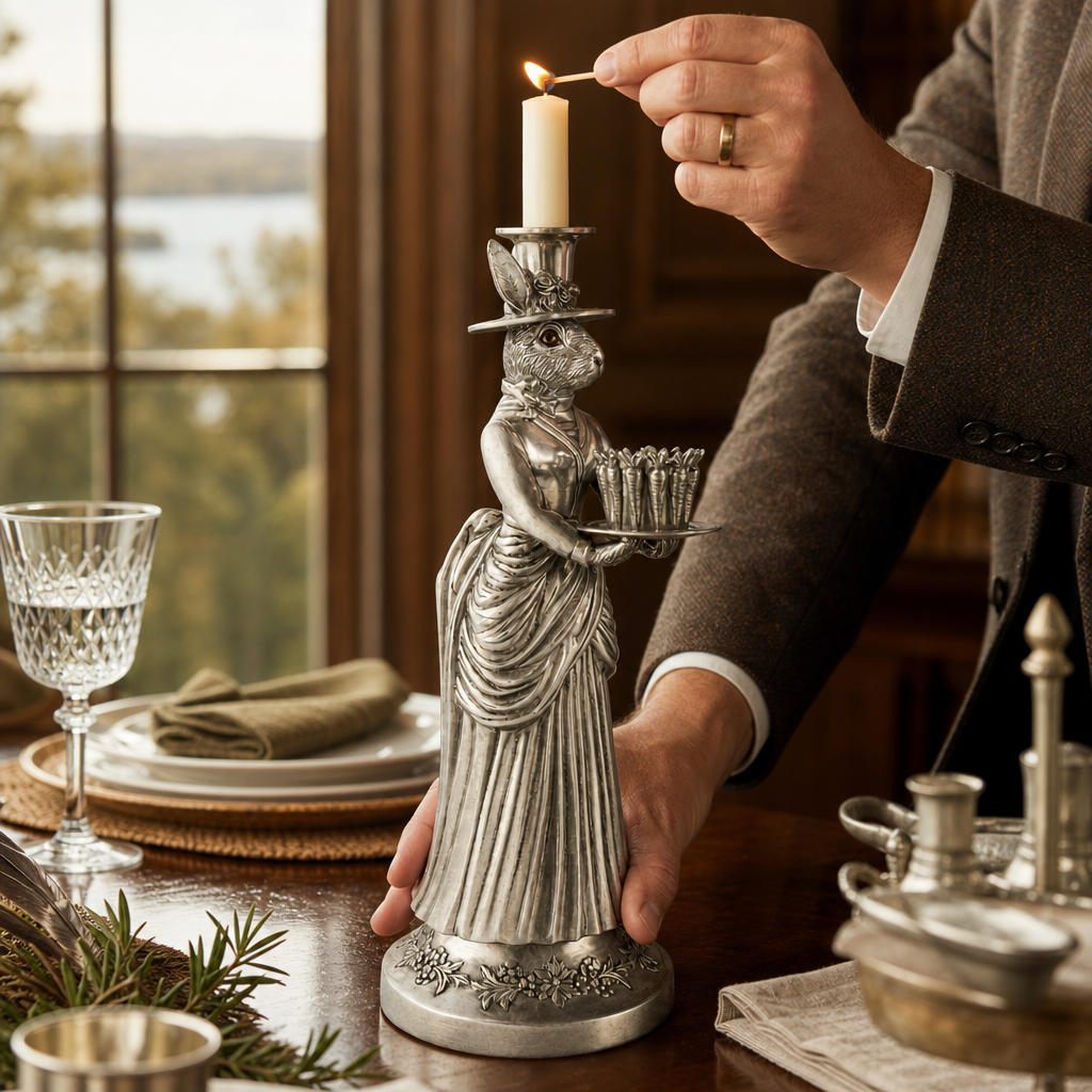 Lady Hare Tall Candlestick 6