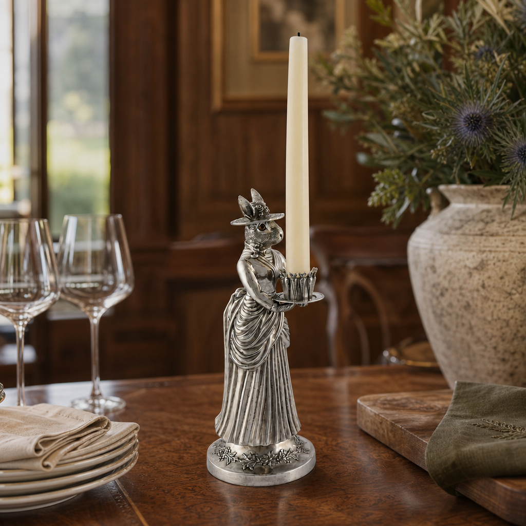Lady Hare Tall Candlestick 9