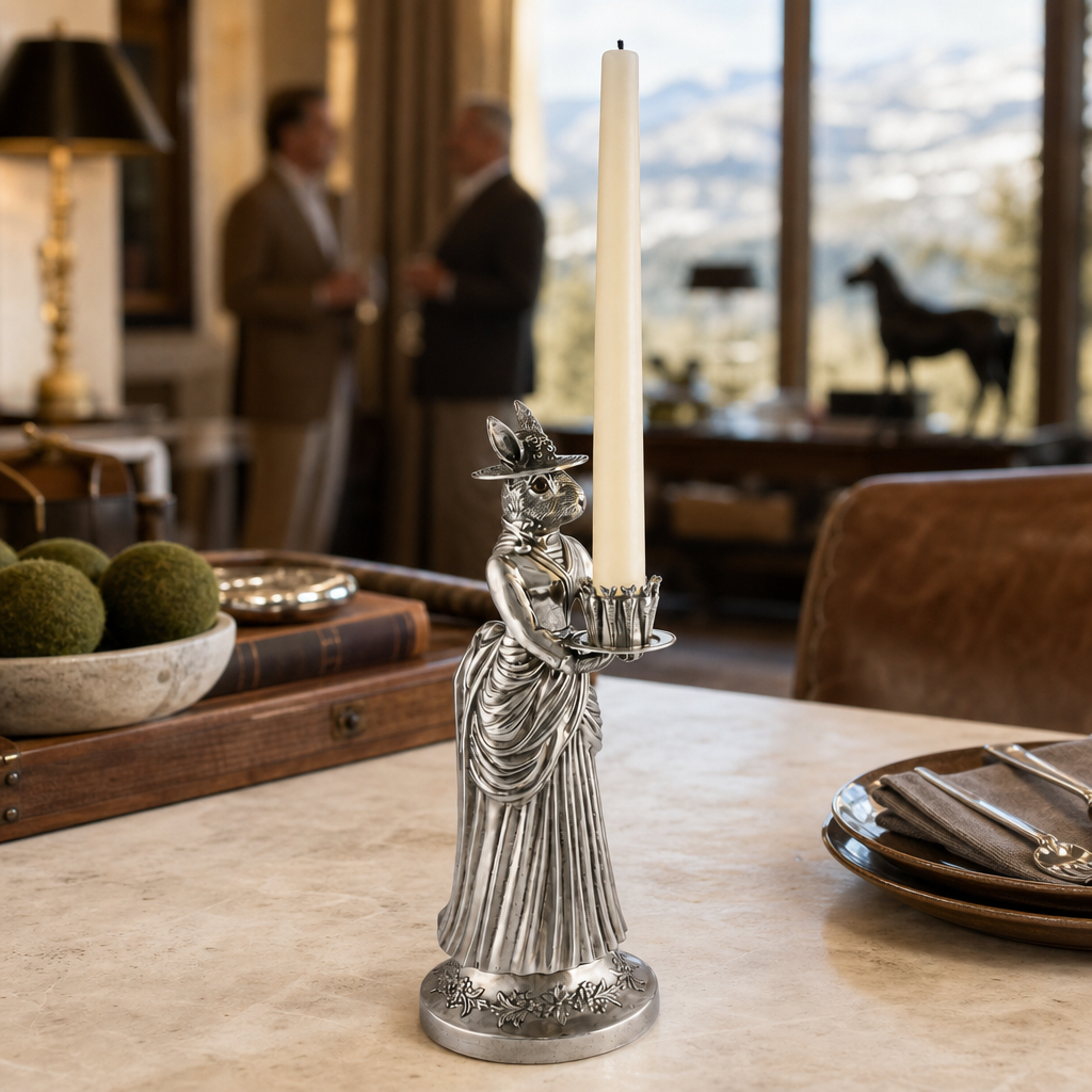 Lady Hare Tall Candlestick 8