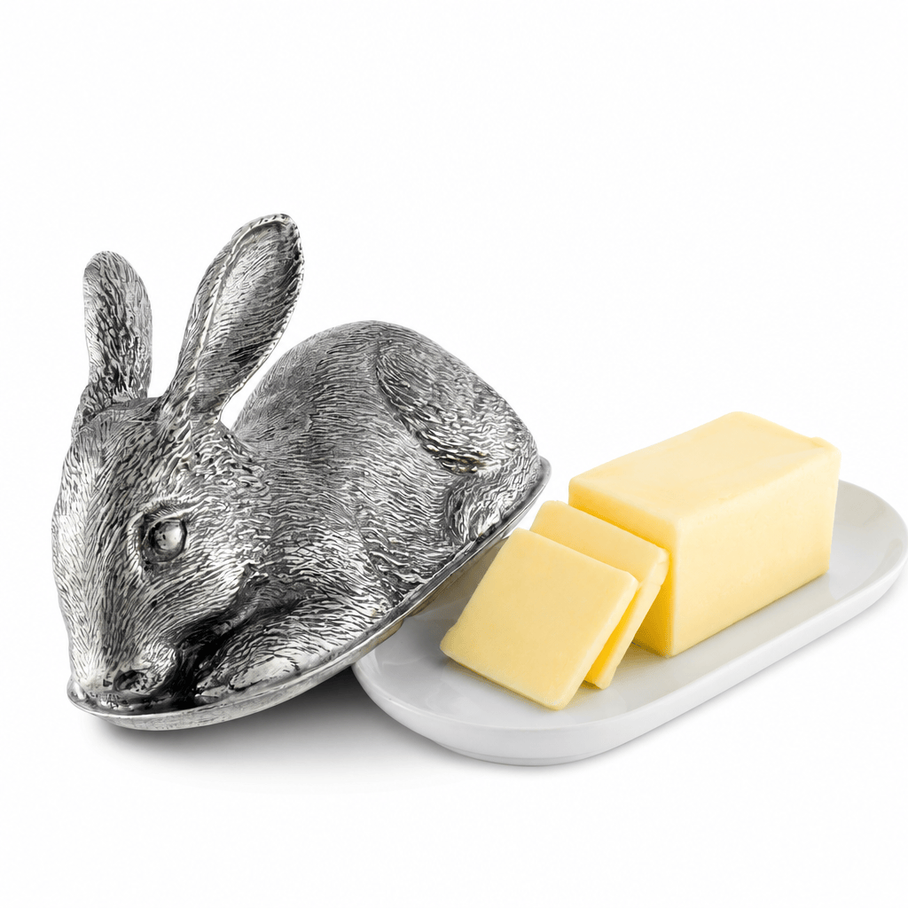 Pewter Rabbit Butter Dish 1