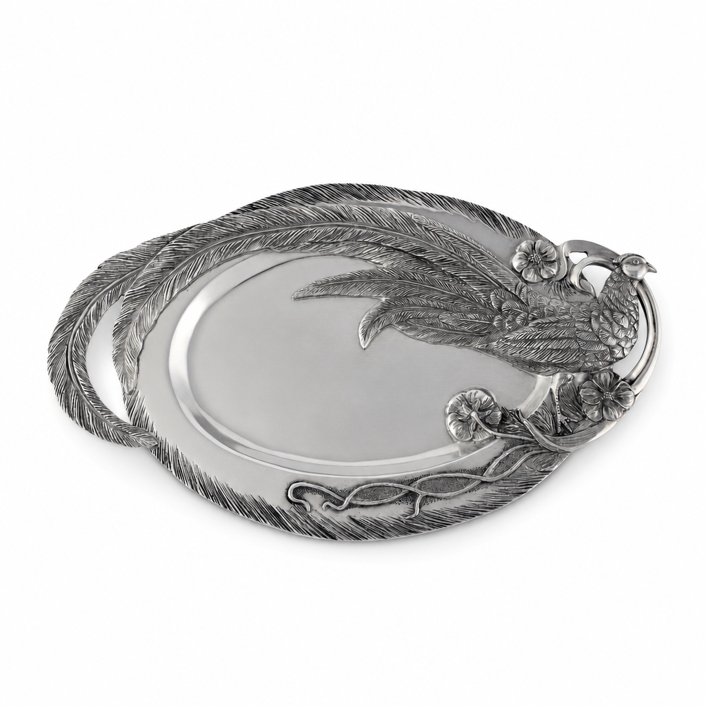 Pheasant Feather Oblong Tray 1