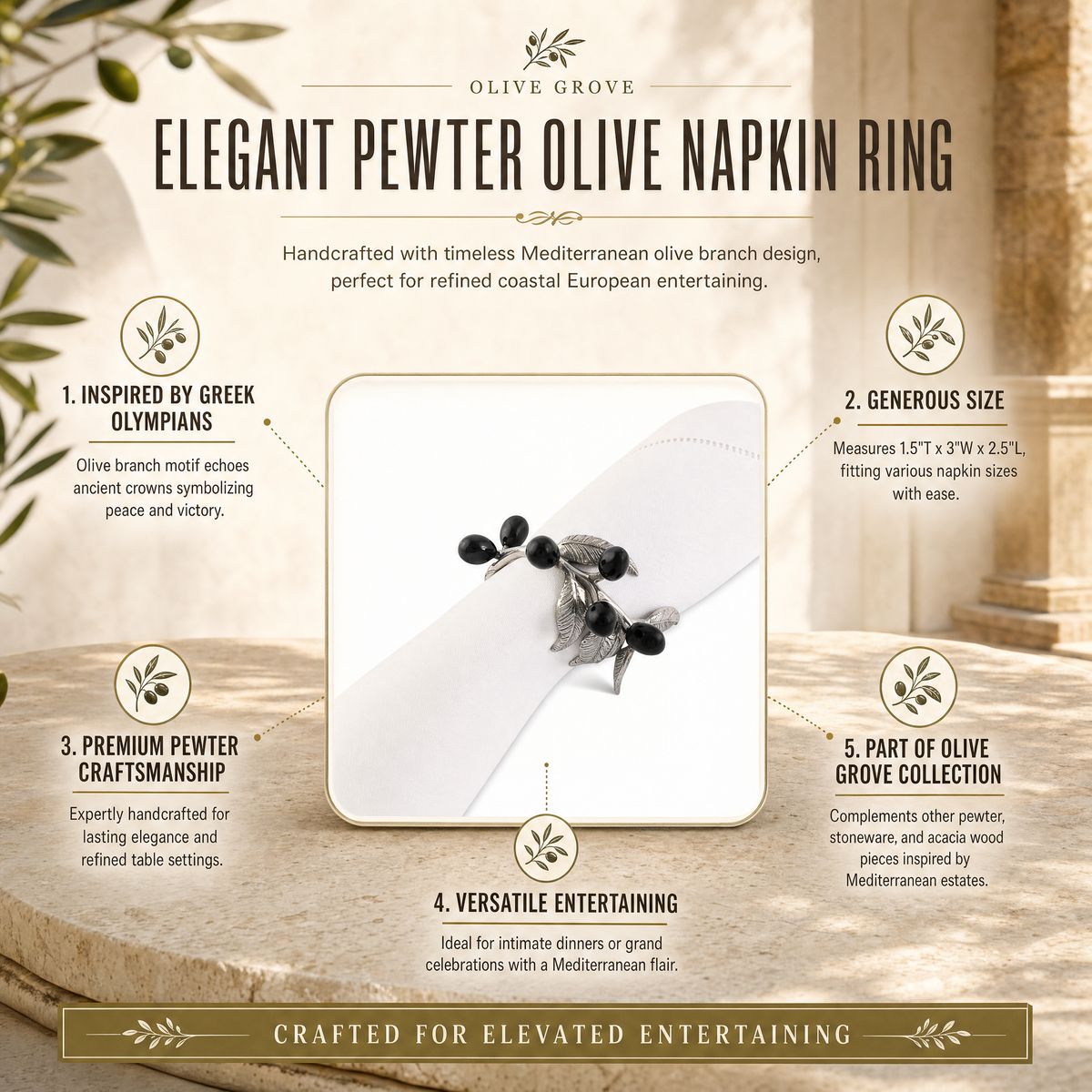 Olive Napkin Ring 1