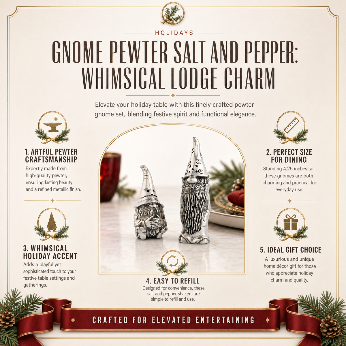 Gnome Pewter Salt and Pepper 9