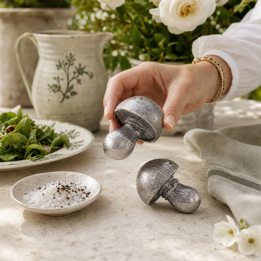 Mushroom Salt & Pepper Set 4