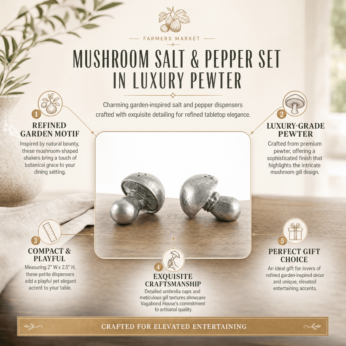 Mushroom Salt &amp; Pepper Set 10