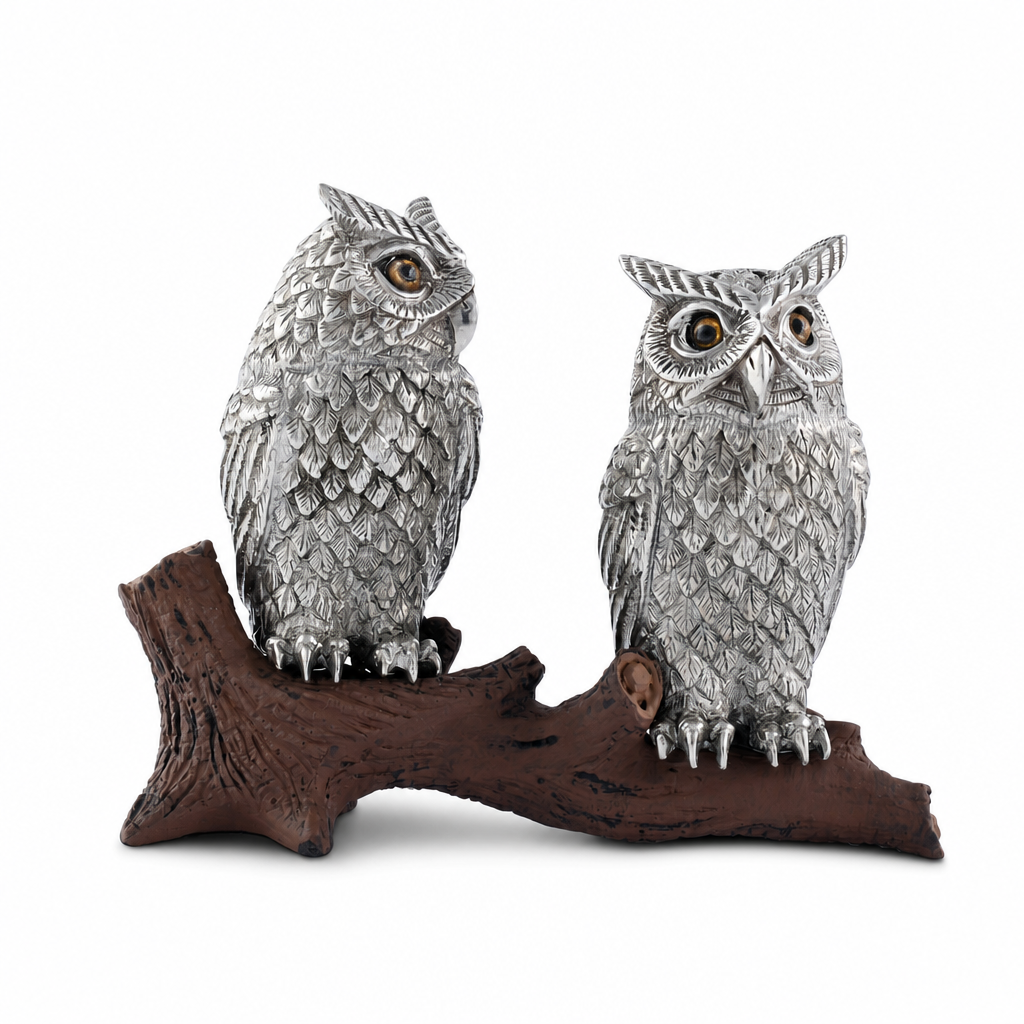 Owl on Log Salt and Pepper Shaker 1