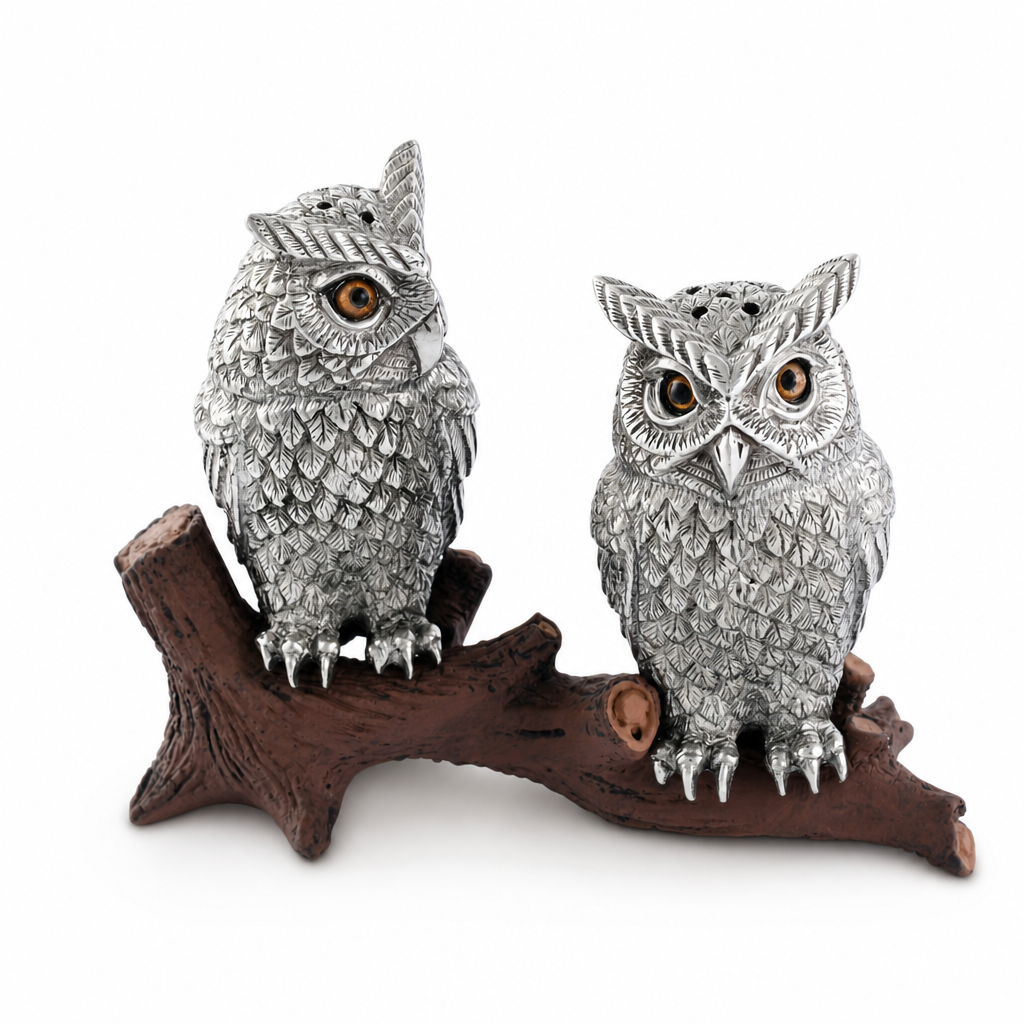 Owl on Log Salt and Pepper Shaker 10
