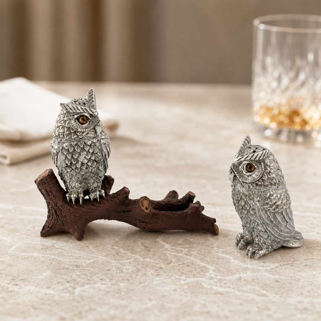 Owl on Log Salt and Pepper Shaker 4