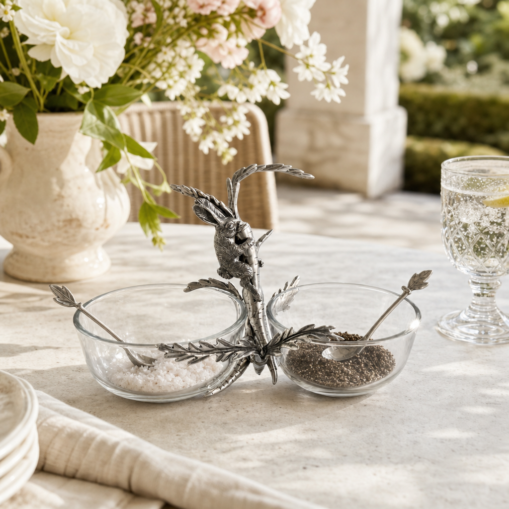 Rabbit / Carrot Double Dish Condiment Server 7